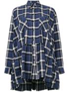 Each X Other Tartan Shirt Dress - Blue