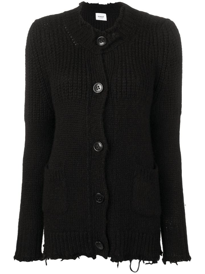 Dondup Frayed Edge Cardigan - Black