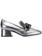 Alberto Gozzi Chain Embellished Pumps - Metallic