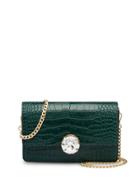 Miu Miu Crocodile Effect Clutch - Green