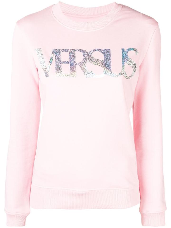Versus Metallic Logo Sweatshirt - Pink