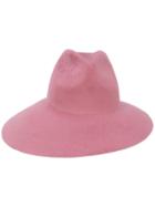Gucci Asymmetrical Wide Brim Hat, Women's, Size: Medium, Pink/purple, Rabbit Fur Felt