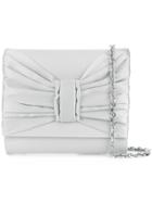 Casadei Draped Bow Clutch - Grey