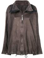 Isaac Sellam Experience Front Zip Oversized Jacket - Brown