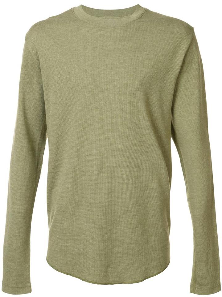 321 Long Sleeved Top, Men's, Size: Small, Green, Cotton/polyester