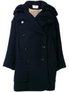 Chloé Double Breasted Coat, Women's, Size: 34, Blue, Silk/polyamide/virgin Wool