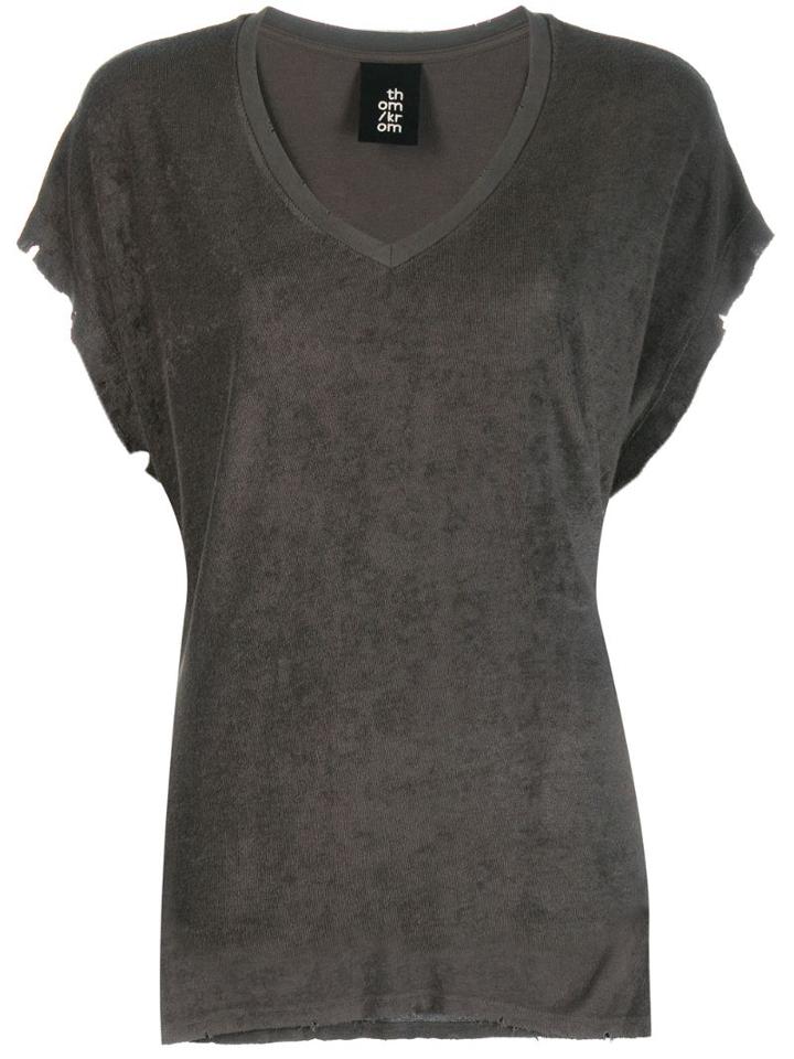Thom Krom V-neck T-shirt - Grey