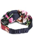 Gucci Blooms Print Hairband, Blue, Silk