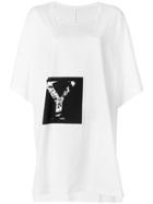 Yohji Yamamoto Oversized Y Print T-shirt - White