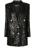 Balmain Sequin Blazer Dress - Black