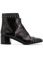 Vittorio Virgili Studded Ankle Boots - Black