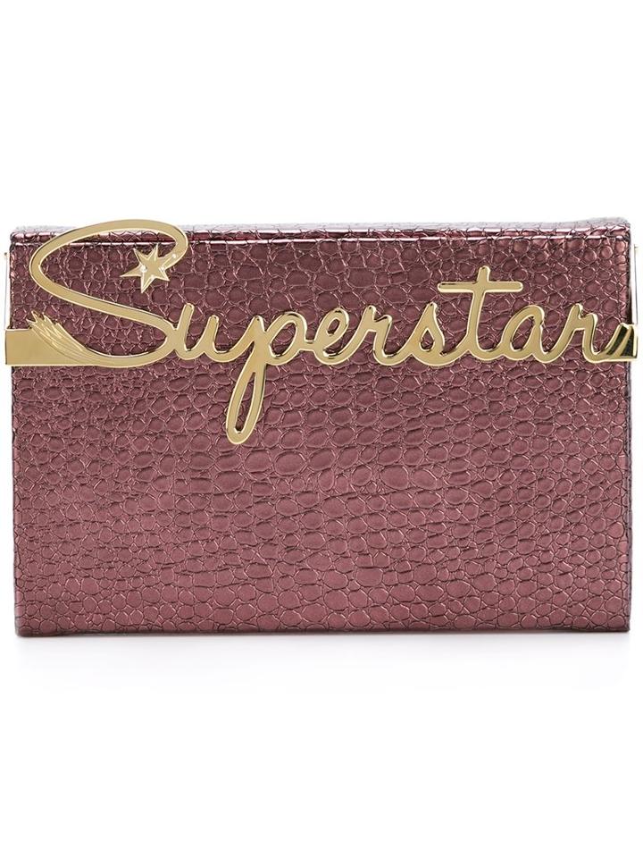 Charlotte Olympia 'superstar Vanity' Clutch, Women's, Pink/purple