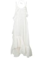 Ermanno Scervino Asymmetric Ruffled Dress - White
