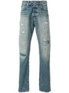 Polo Ralph Lauren Distressed Slim-fit Jeans - Blue