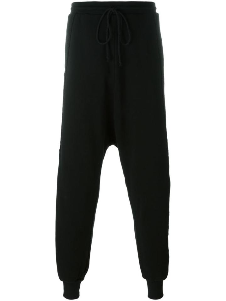 Lost & Found Rooms Drop Crotch Trackpants, Men's, Size: Medium, Black, Cotton