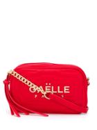 Gaelle Bonheur Logo Plaque Satchel Bag - Red