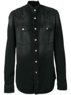 Balmain Embellished Frayed Shirt - Black
