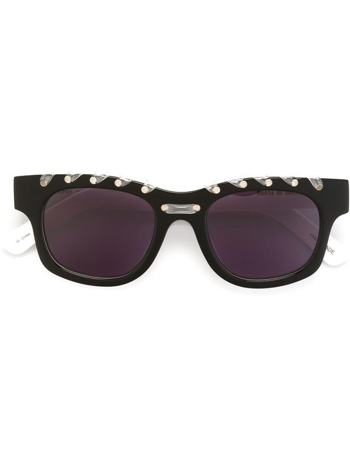 House Of Holland 'ropey' Sunglasses, Women's, Black, Other Fibres