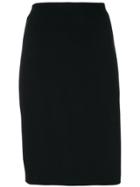 Armani Collezioni Knitted Pencil Skirt - Black