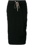 Rick Owens Drkshdw Drawstring Waist Skirt - Black