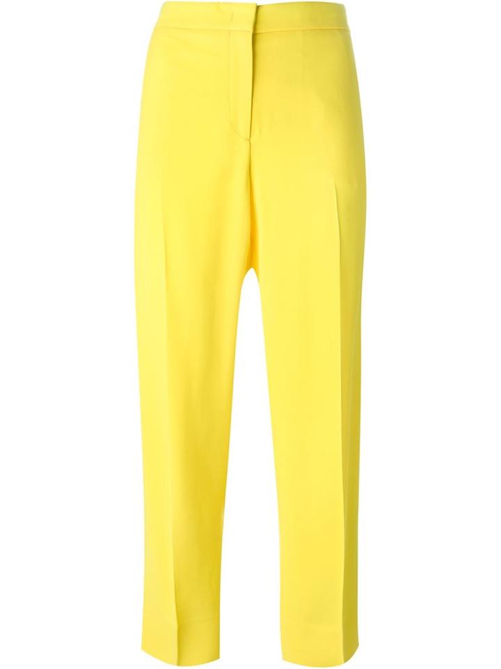 Emilio Pucci Straight-leg Trousers, Women's, Size: 40, Yellow/orange, Viscose/cotton