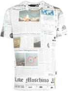 Love Moschino Newspaper Print T-shirt