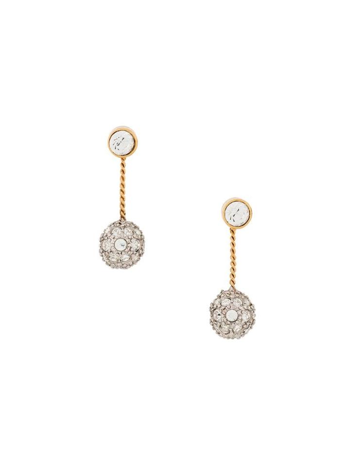 Susan Caplan Vintage 1980's D'orlan Vintage Drop Earrings - Metallic