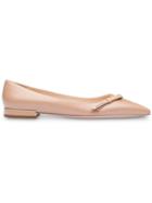Prada Pointed Ballerina Shoes - Pink