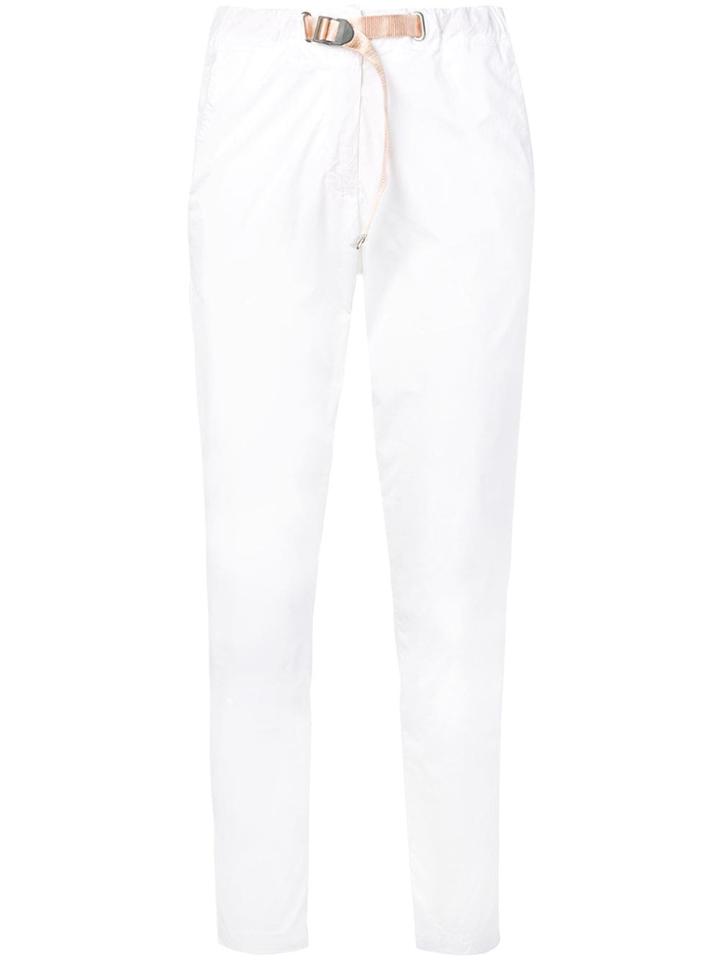 White Sand Cropped Belted Trousers
