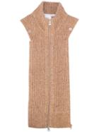 Veronica Beard Zipped Neck Sweater - Brown