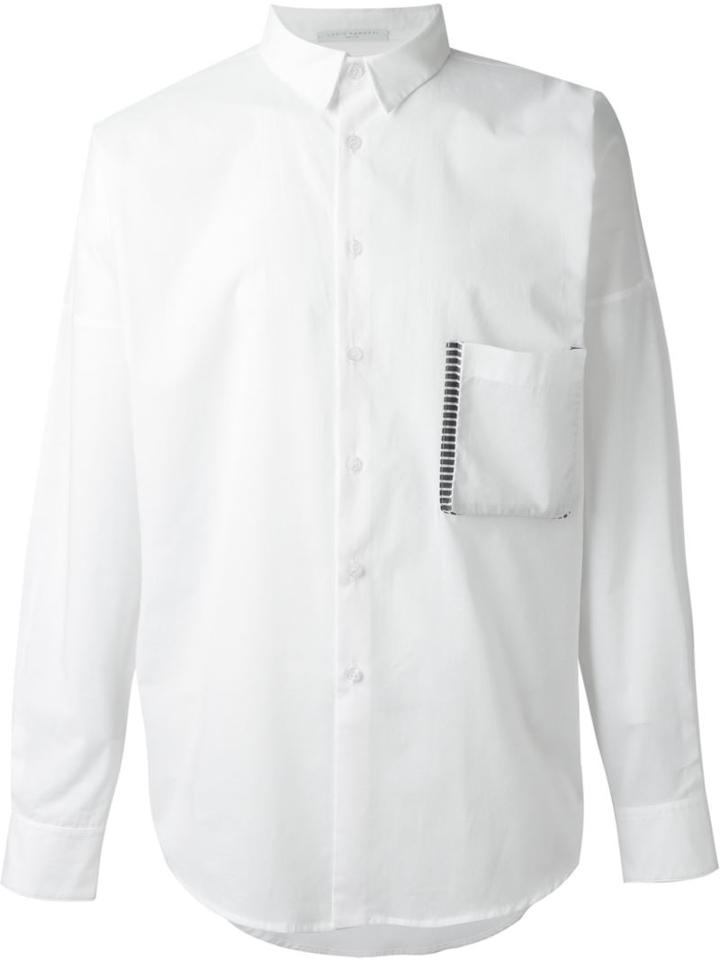Lucio Vanotti Patch Pocket Shirt, Men's, Size: 5, White, Cotton