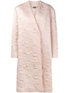 Alexander Mcqueen Butterfly Embroidered Cocoon Coat - Pink