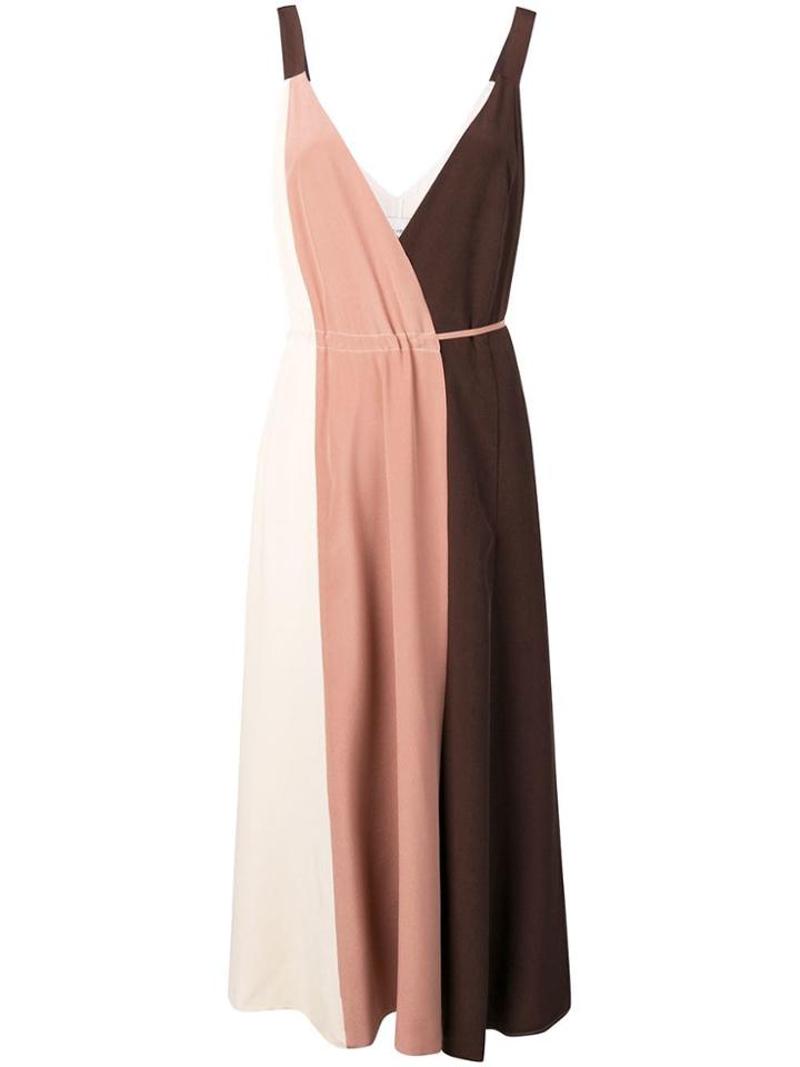 Alysi Colour Block Midi Dress - Pink
