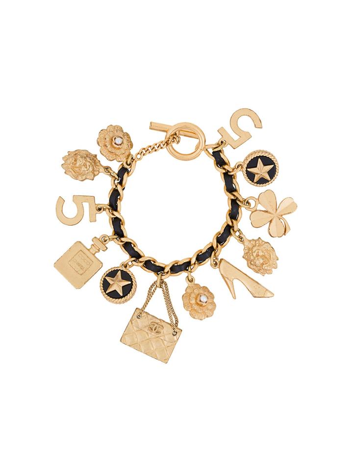 Chanel Vintage Dangling Charms Bracelet - Metallic