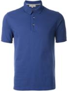 Canali Classic Polo Shirt, Men's, Size: 48, Blue, Cotton/spandex/elastane