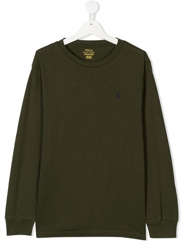 Ralph Lauren Kids Teen Round Neck Sweatshirt - Green