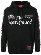 Sprayground Logo Print Hoodie - Black