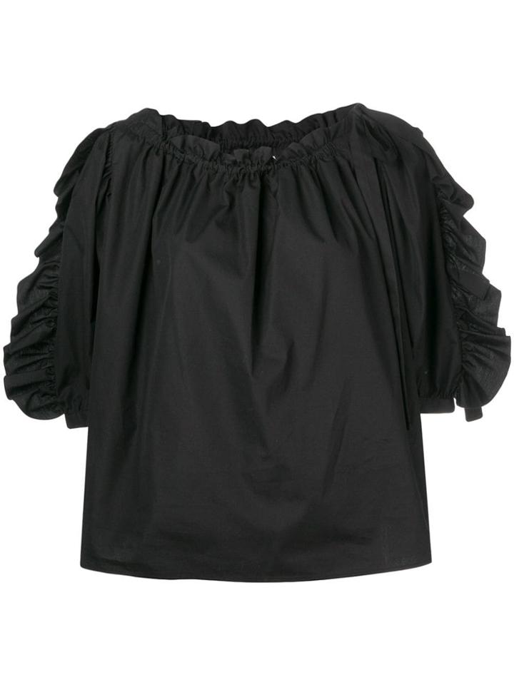 See By Chloé Ruched Loose Top - Black