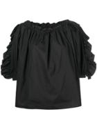 See By Chloé Ruched Loose Top - Black