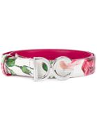 Dolce & Gabbana Peony Print Belt - White