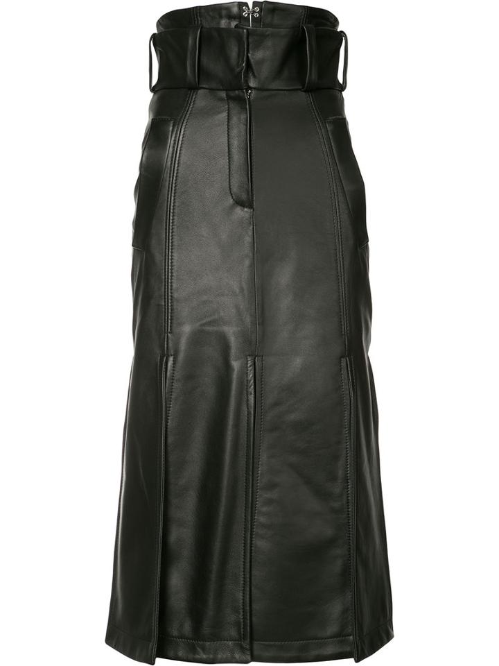 Anne Sofie Madsen - Corset Skirt - Women - Lamb Skin - S, Black, Lamb Skin