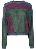 Carven Lurex Sweatshirt, Women's, Size: Large, Pink/purple, Polyester