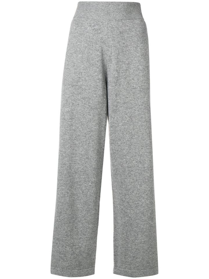 Barrie Ribbed Waistband Track Pants - Grey