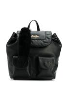 Love Moschino Quilted Hearts Backpack - Black