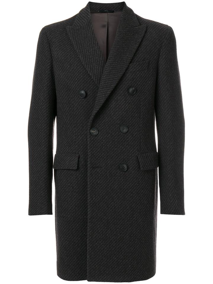 Hevo Double Breasted Coat - Grey