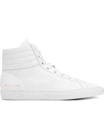 Common Projects Original Achilles Hi-tops, Men's, Size: 44, White, Calf Leather/leather/rubber