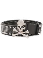 Philipp Plein Studded Skull Belt - Black