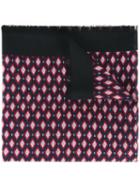 Marc Jacobs - Diamond Print Scarf - Women - Silk/cashmere - One Size, Blue, Silk/cashmere