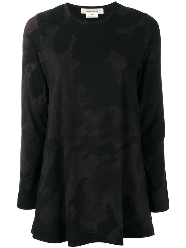 Comme Des Garçons Camouflage Print T-shirt, Women's, Size: Large, Black, Cotton