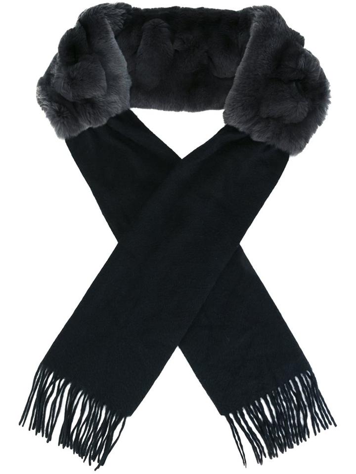 N.peal Fur Fringed Edge Scarf